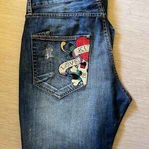 Ed Hardy Skull Design Jeans
